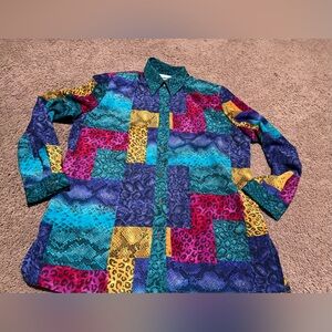 Vintage Multicolor Patchwork Shirt